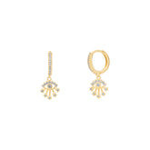 Fine 14ct Solid Gold Evil Eye Drop Earrings