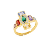 Fancy Marquise Sterling Silver Kaledioscope Cocktail Ring