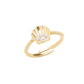 Scallop Shell Pearl Sterling Silver Ring