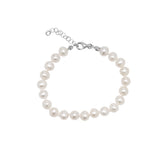 Large Natural Freshwater Pearl Strand Bracelet