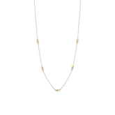 Dorissa Three Bead Sterling Silver Necklace