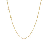 Fine 14ct Solid Gold Satellite Beaded Chain Necklace