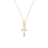 9ct Solid Gold Egyptian Ankh Necklace