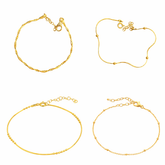 Sterling Silver Beaded Bracelet Layering Set