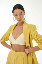 CZ Gemstone Sterling Silver Gold Body Chain