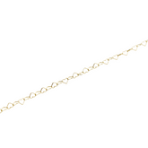 Love Heart Sterling Silver Chain Bracelet