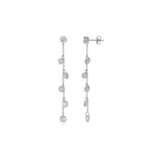 Drop Crystal Sterling Silver Earrings