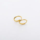 Sterling Silver Oval Hoop Earrings