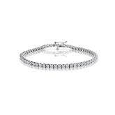Sterling Silver Tennis Bracelet - 4mm & 3mm