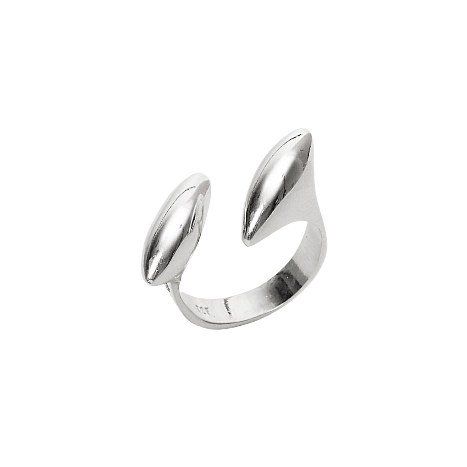 Double Marquise Sterling Silver Adjustable Ring