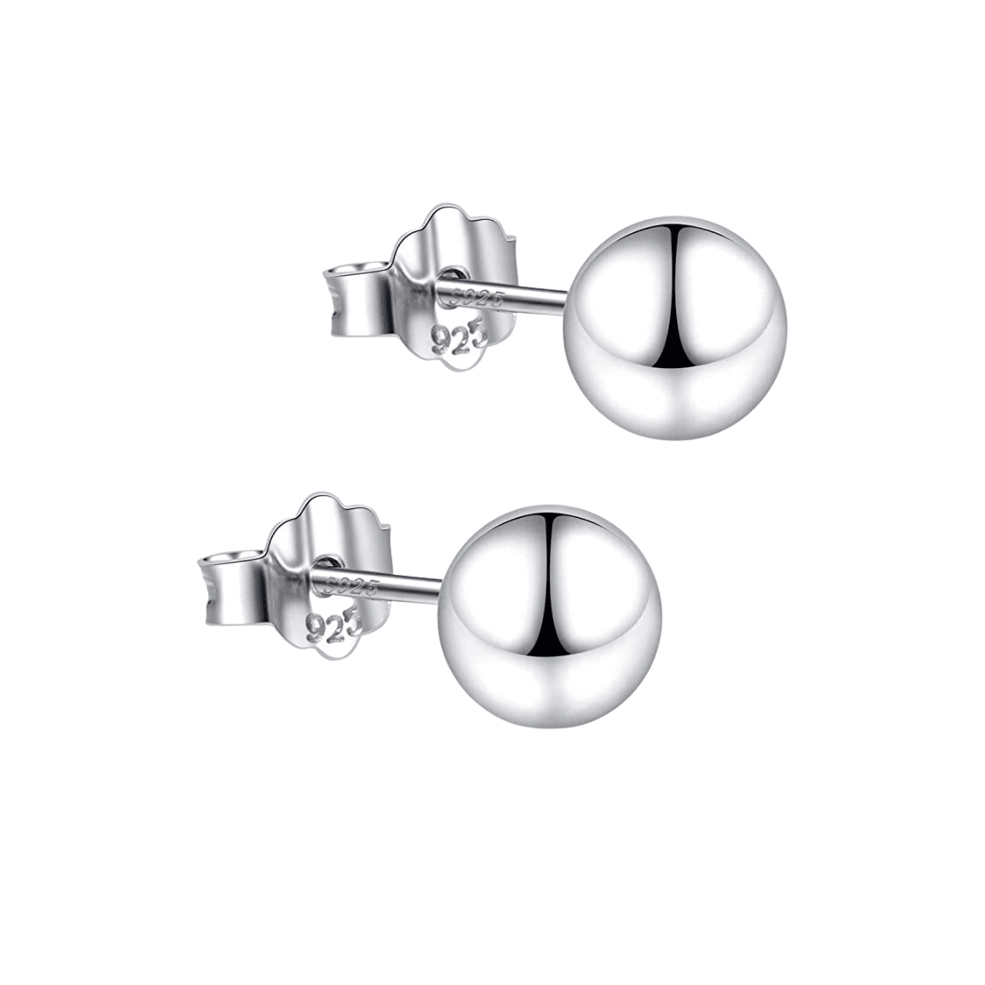 Sterling Silver Ball Sphere Stud Earring - Spero London