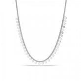 Disk Charm Coin Chain Necklace in Sterling Silver