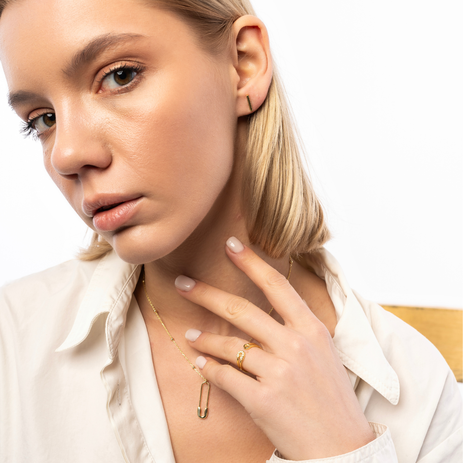 Bar Stud Plain Earrings Sterling Silver