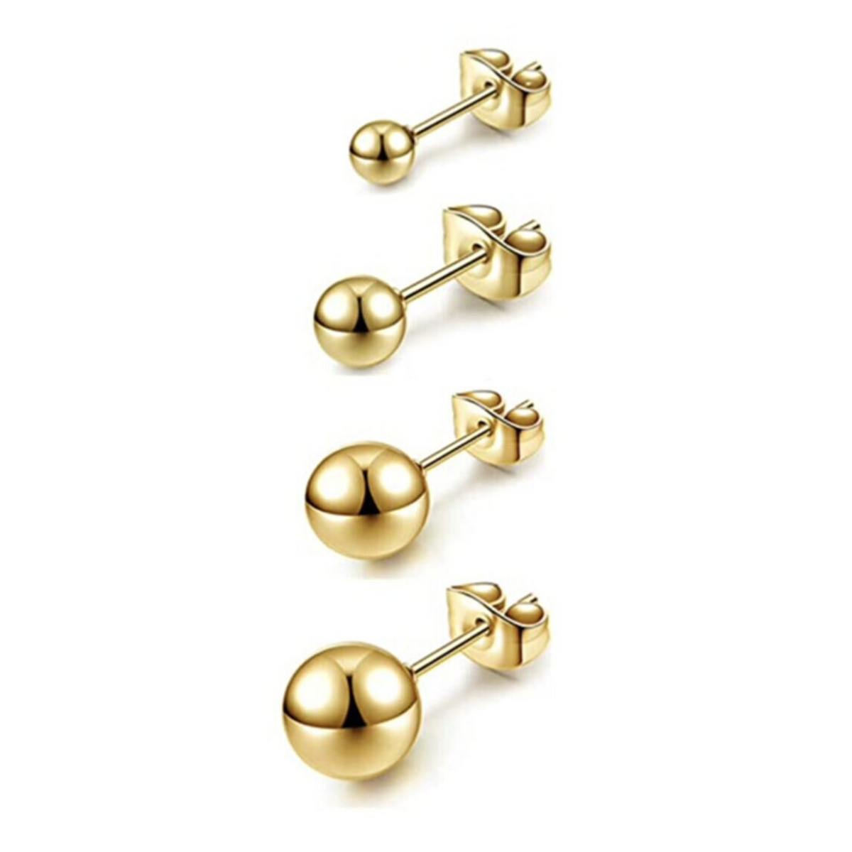 Sterling Silver Ball Sphere Stud Earring