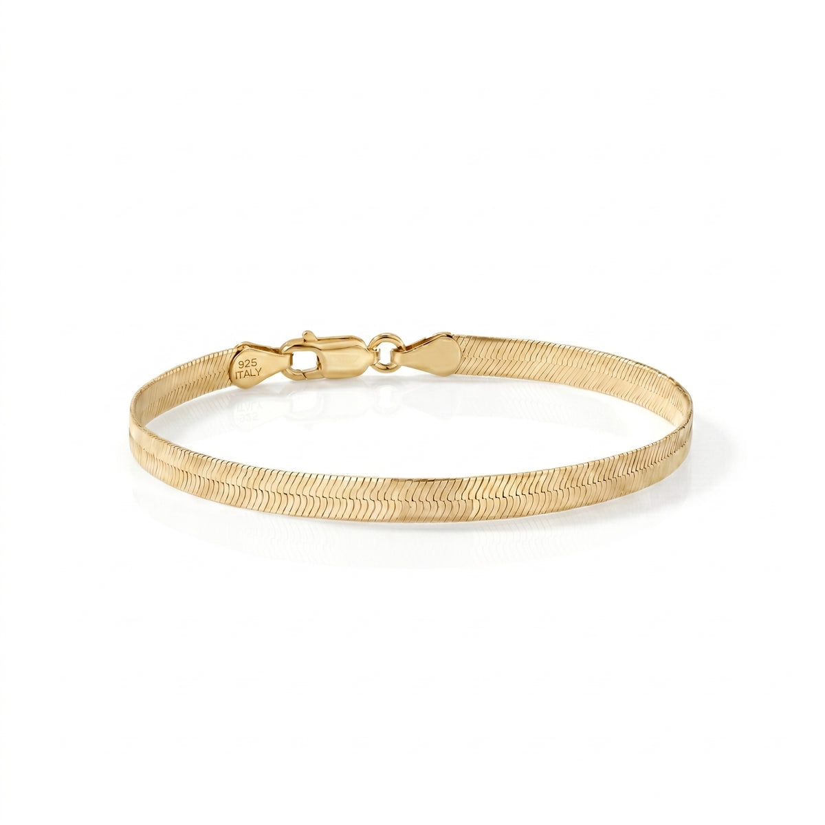 Italian Herringbone Sterling Chain Bracelet