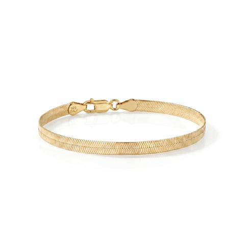 Italian Herringbone Sterling Chain Bracelet