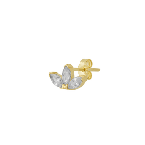 Fine Crown Single Earring 14ct Solid Gold