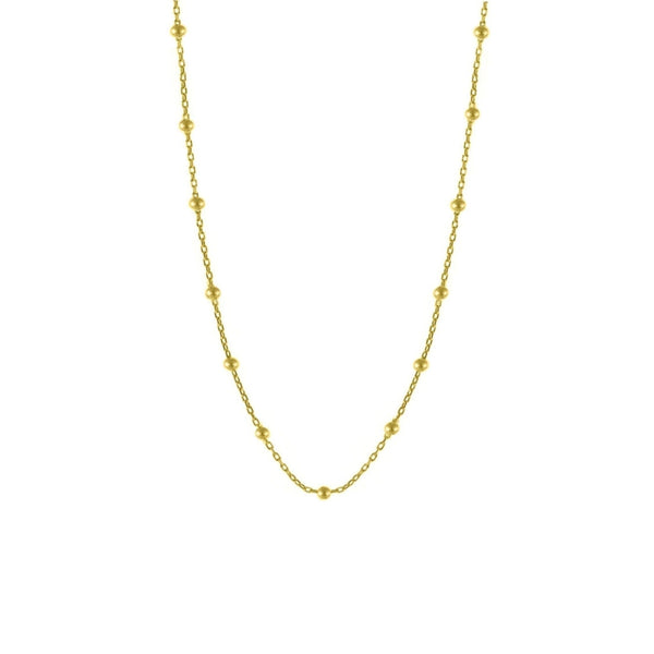 Bead Chain Sterling Satellite Necklace
