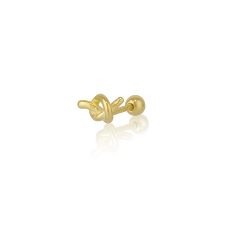 Knot Sterling Silver Piercing Earring