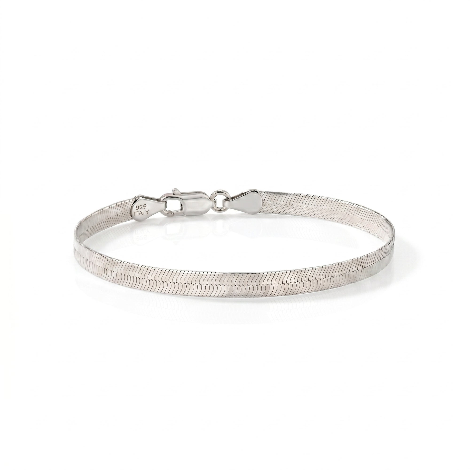 Italian Herringbone Sterling Chain Bracelet