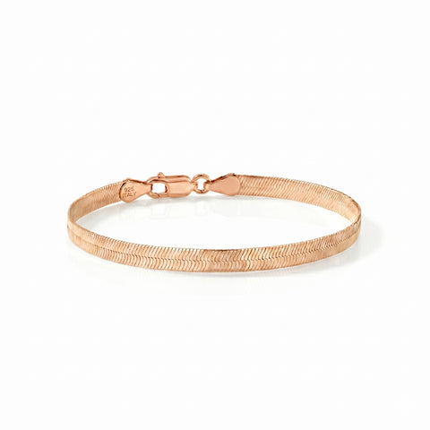 Italian Herringbone Sterling Chain Bracelet