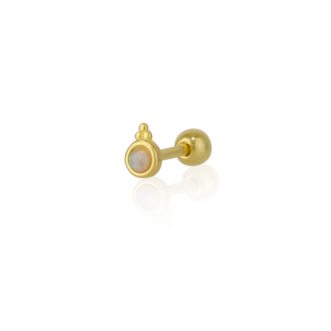 Sterling Silver Opal Crown Piercing