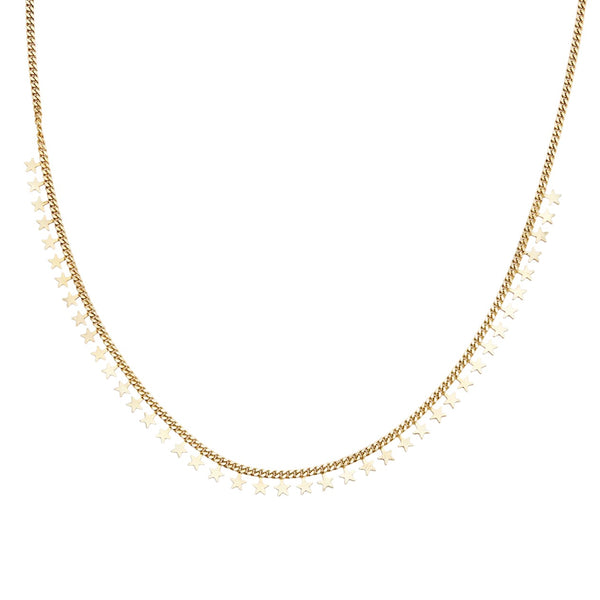 Multiple Star Sterling Station Necklace