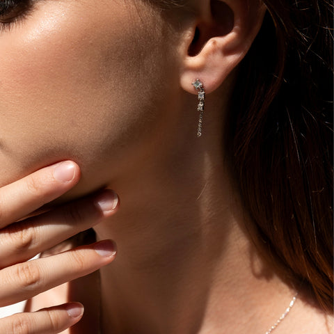 Fine Diamond Linked Tennis Earring in 14ct Solid Gold - Single