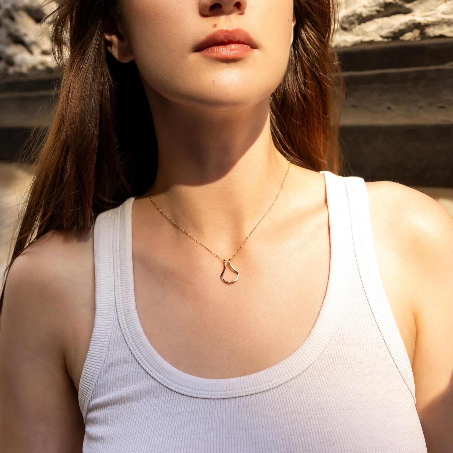 Horseshoe Ring Holder Necklace in Sterling Silver