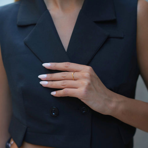 Sterling Silver Wishbone Stacker V Ring Set