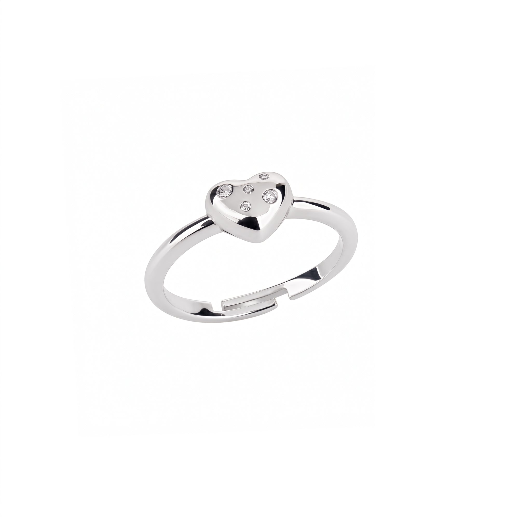Sterling Silver Sparkle Heart Ring
