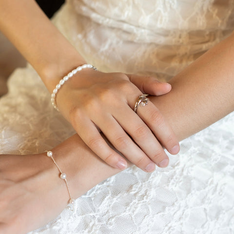 Satellite Natural Baroque Pearl Sterling Silver Bracelet