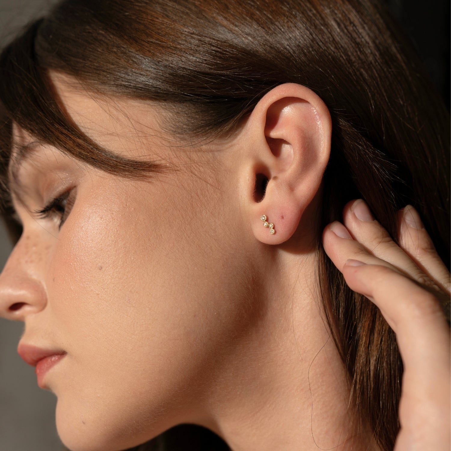 Fine Cluster Diamond Earrings in 14ct Solid Gold