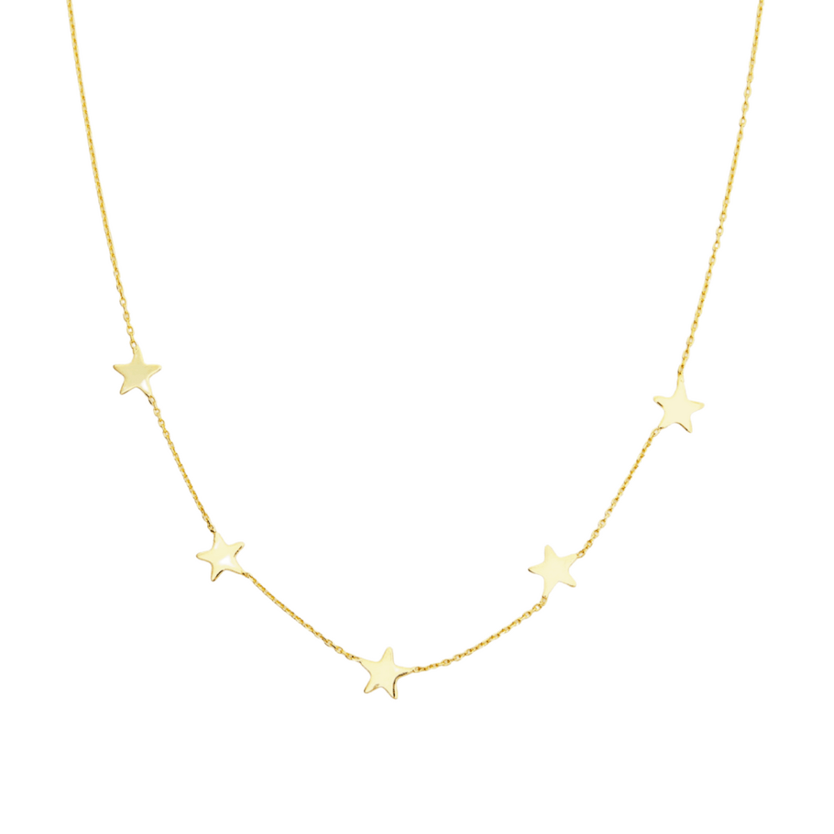 Star Station Necklace Sterling Silver