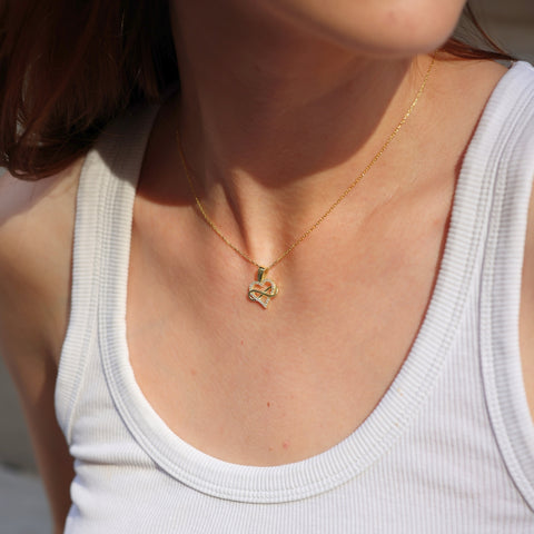 Infinity Heart Love Sterling Silver Pendant Necklace