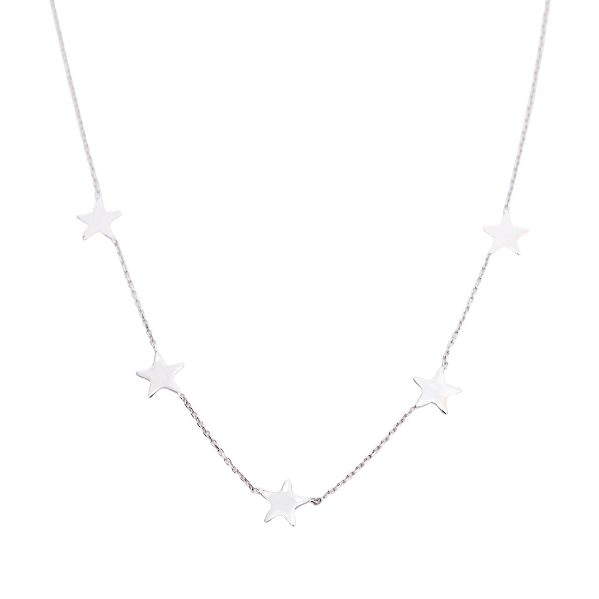 Star Station Necklace Sterling Silver