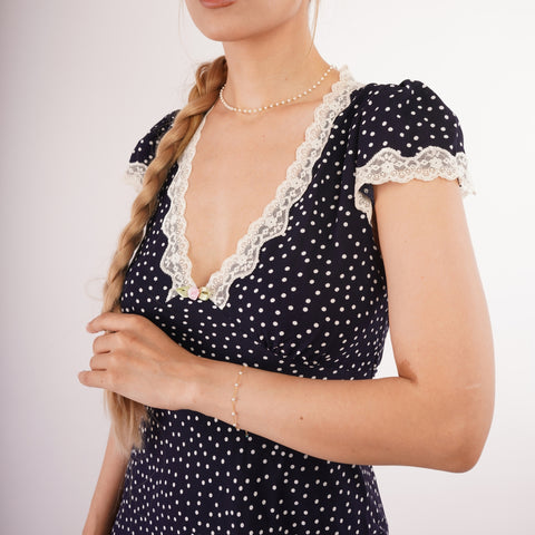 Fine Linked Pearl Sterling Silver Chain Necklace