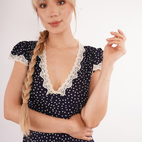 Fine Linked Pearl Sterling Silver Chain Necklace