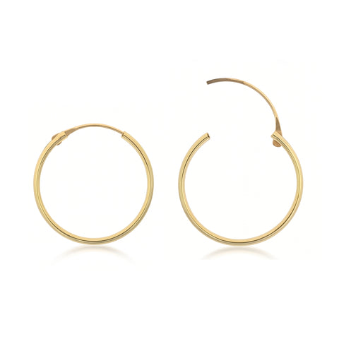 9ct Solid Gold Hoop Earrings