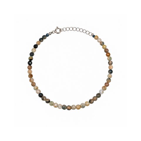 Natural Earthy Mixed Gemstone Beaded Bracelet