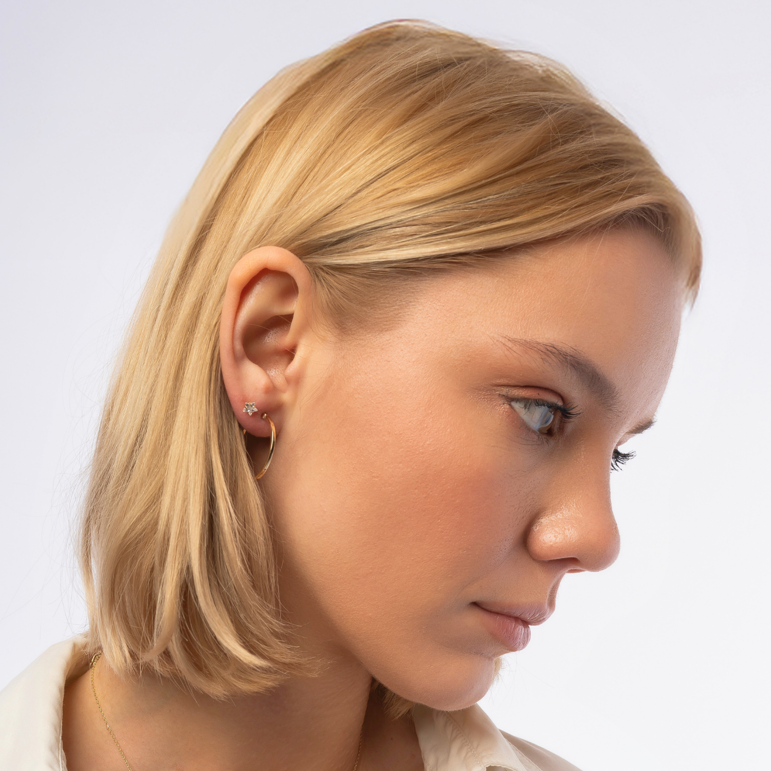 9ct Solid Gold Star Stud Earrings