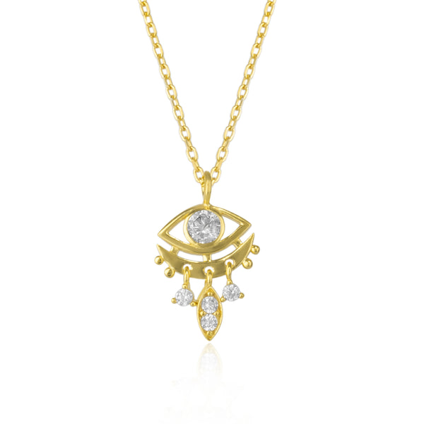 Sterling Eye Evil Eye Pendant Necklace