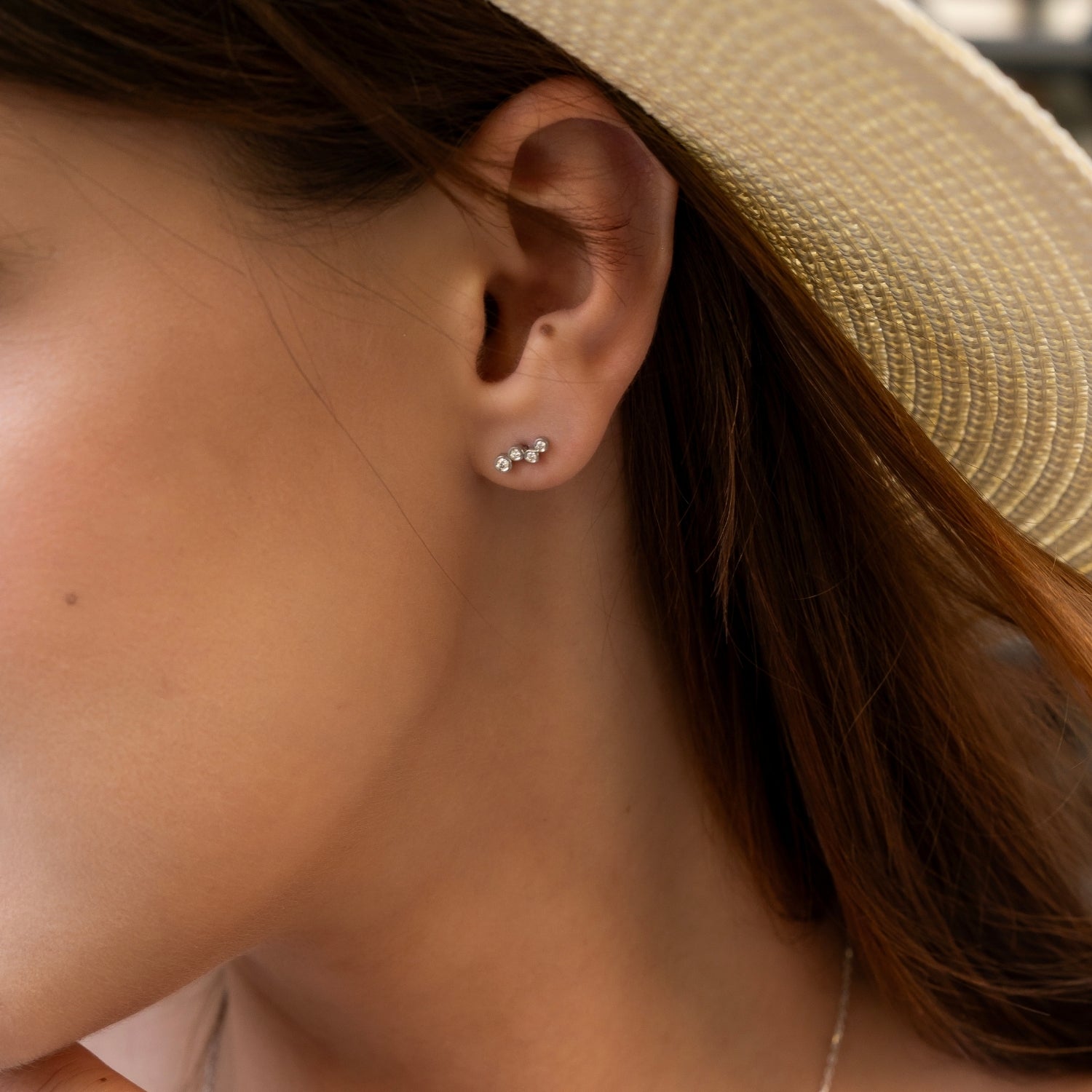 Fine Cluster Diamond Earrings in 14ct Solid Gold