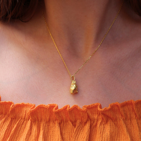 Sterling Silver Anatomical Heart Necklace