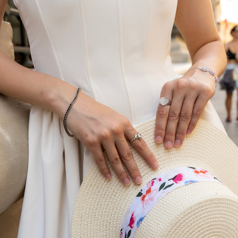 Sterling Silver Clear Claddagh Ring