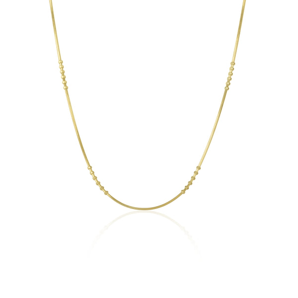 Six Beads Sterling Necklace Chain