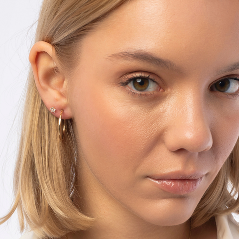9ct Solid Gold Star Stud Earrings