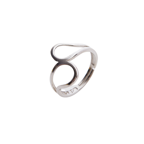 Intercepting Circles New Sterling Silver Ring