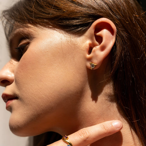 Triangle Sterling Silver Stud Earring