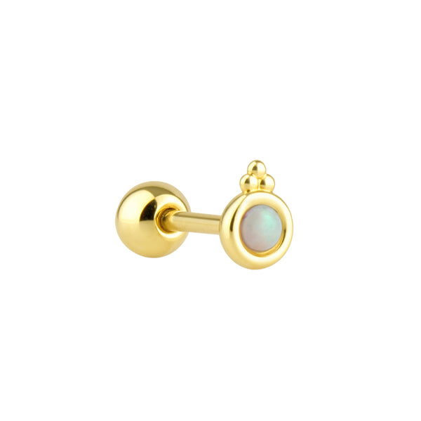 Sterling Opal Crown Piercing